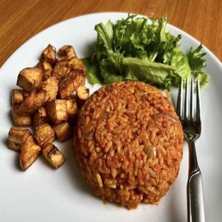 Jollof Rice and Plantain