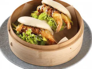 Sandwich Gua Bao z krewetkami w tempurze 2 szt.