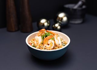 Fried rice with shrimps
