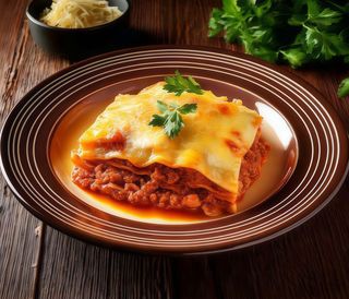 Lasaña con ternera deshilachada a mano (220 g.)