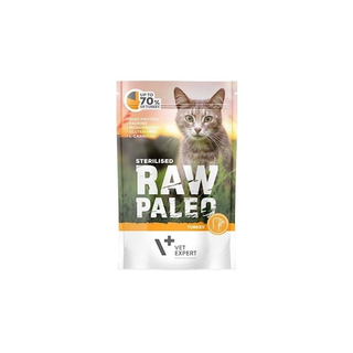 Hrana umeda pisici, Raw Paleo Sterilised, carne de curcan 100 g