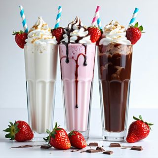 Milkshakes [Vanilla,Strawberry, Chocolate]