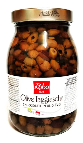 900Gr OLIVE TAGGIASCHE DENOYAUTEES A L'HUILE D'OLIVE-ROBO