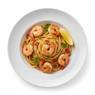 Spaghetti With Prawns