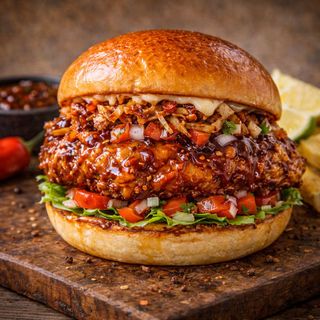 Honey Ginger Fried Chicken Burger (Patty)