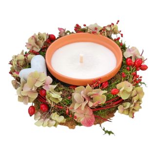 Wianek z Hortensją i Owocem Róży  Mały 