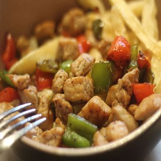 Raxo Con Pimientos Y Patatas