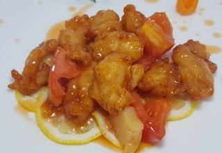 132 Pollo fritto in salsa agrodolce