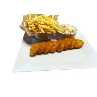 Nuggetsy (8szt.) z frytkami i sałatką