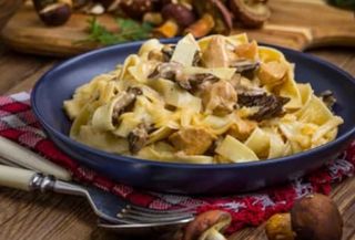 Tagliatelle con porcini e champignon