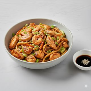 Udon con pollo