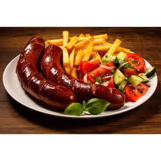 Chips and 2 Sausages