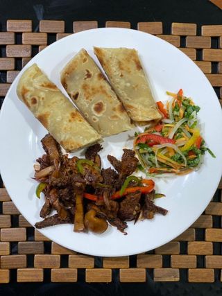 Matumbo Dry Fry with White Chapati