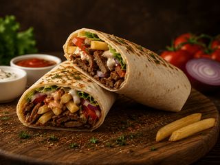 Kebab w Cieście z Frytkami