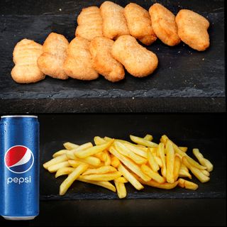 10 Nuggetsa + pomfrit + Pepsi 0.33l