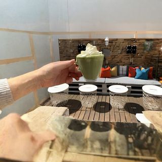 Small matcha latte