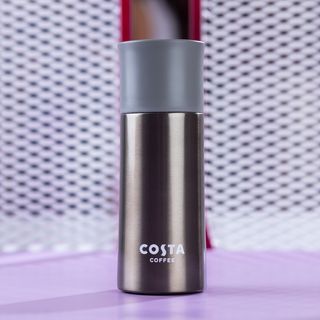 უჟანგავი ფოლადის თერმო ჭიქა - ვერცხლისფერი