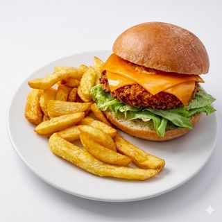 Menú Hamburguesa Chicken Littel