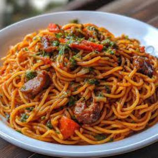 Jollof spaghetti