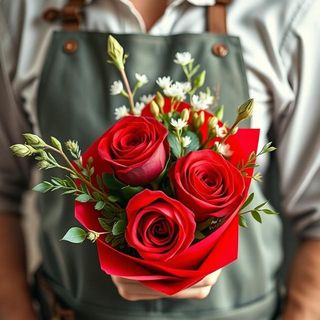 Arreglo de 3 Rosas Rojas