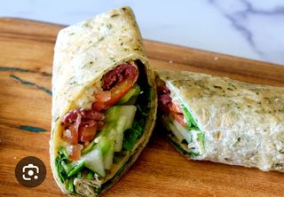 Wrap riz salade houmous