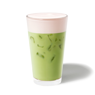 Strawberry Cream Iced Matcha Latte