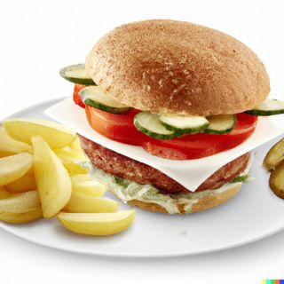 Телешки бургер с кюфте двоен