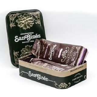 Caja metálica San Ginés con 2 bolsas de chocolate (2x500g)