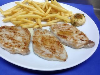 Escalopines cerdo plancha