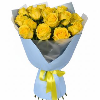 Букет"15 жовтих троянд"