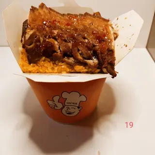 Arroz curry panceta 