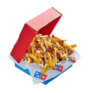 Frytki Loaded z boczkiem i cebulką prażoną