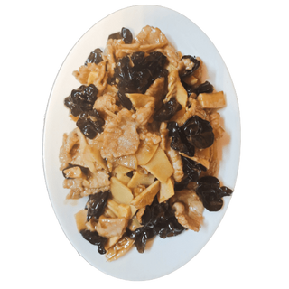 62 Свинско с гъби и бамбук