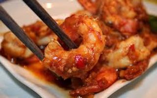 83. Langostinos con salsa de soja