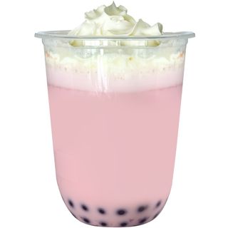 Полуничне какао з кульками