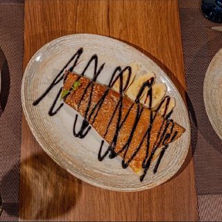 ბლინი ბანანით და ნუტელით