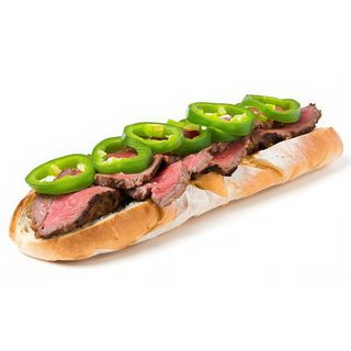 Bocadillo De Bistec Con Pimientos