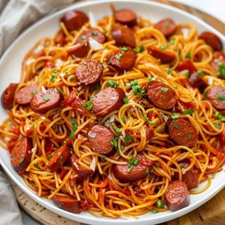 Special Jollof Spaghetti