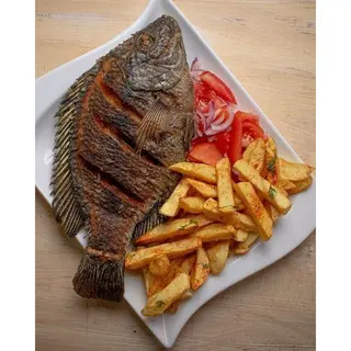 Tilapia Fish (deepfried) with 300ML Soda