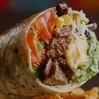 Burrito cheese bacon burger