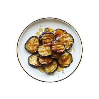 Berenjenas rebozadas con miel (ración)