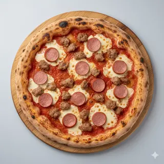 Pizza salsiccia wurstel
