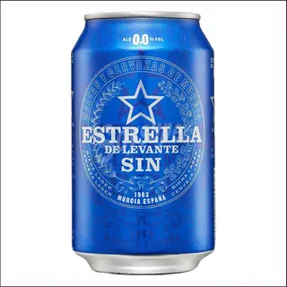 Cerveza Estrella de Levante SIN lata 33 cl.