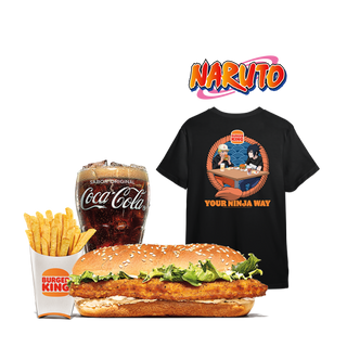 Menú Long Chicken + Camiseta Naruto Negra 