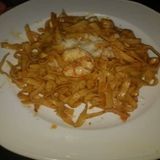 Tagliatelle con gambas  al ajillo 