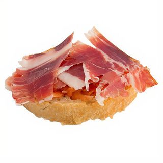 Plato De Jamón De Paleta Ibérica Con Pan Con Tomate