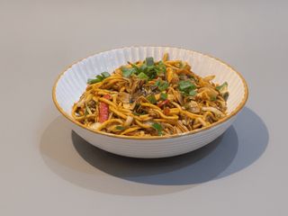 Chowmein makaron jajeczny z krewetkami (400g)