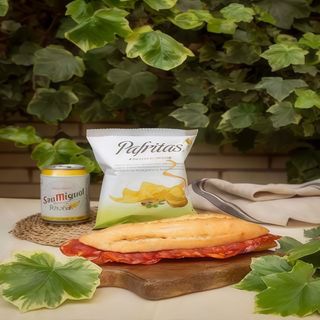 Menú Bocadillo De Chorizo Ibérico, Patatas Y Bebida