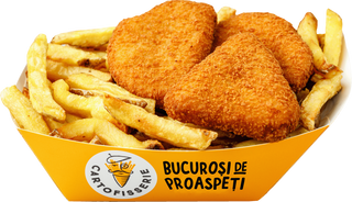 Cartofi cu Mini Șnițele de Pui Large