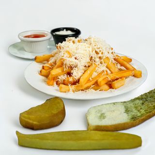 Пържени картофи със сирене (350г)